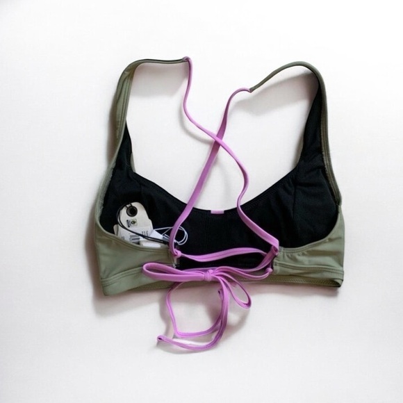 🌻NEW w/tag Prana Size Medium Tulum Bikini Top + Black Summer Wave Bottom Set (1) - Picture 6 of 15